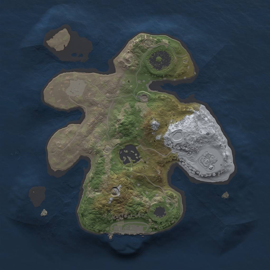 Rust Map: Procedural Map, Size: 2000, Seed: 114567319, 8 Monuments