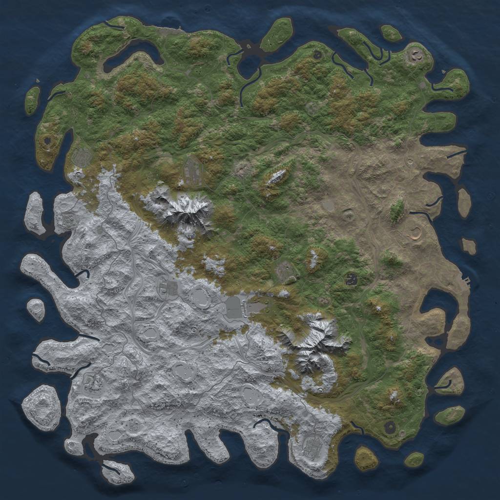 Rust Map: Procedural Map, Size: 6000, Seed: 682006, 20 Monuments