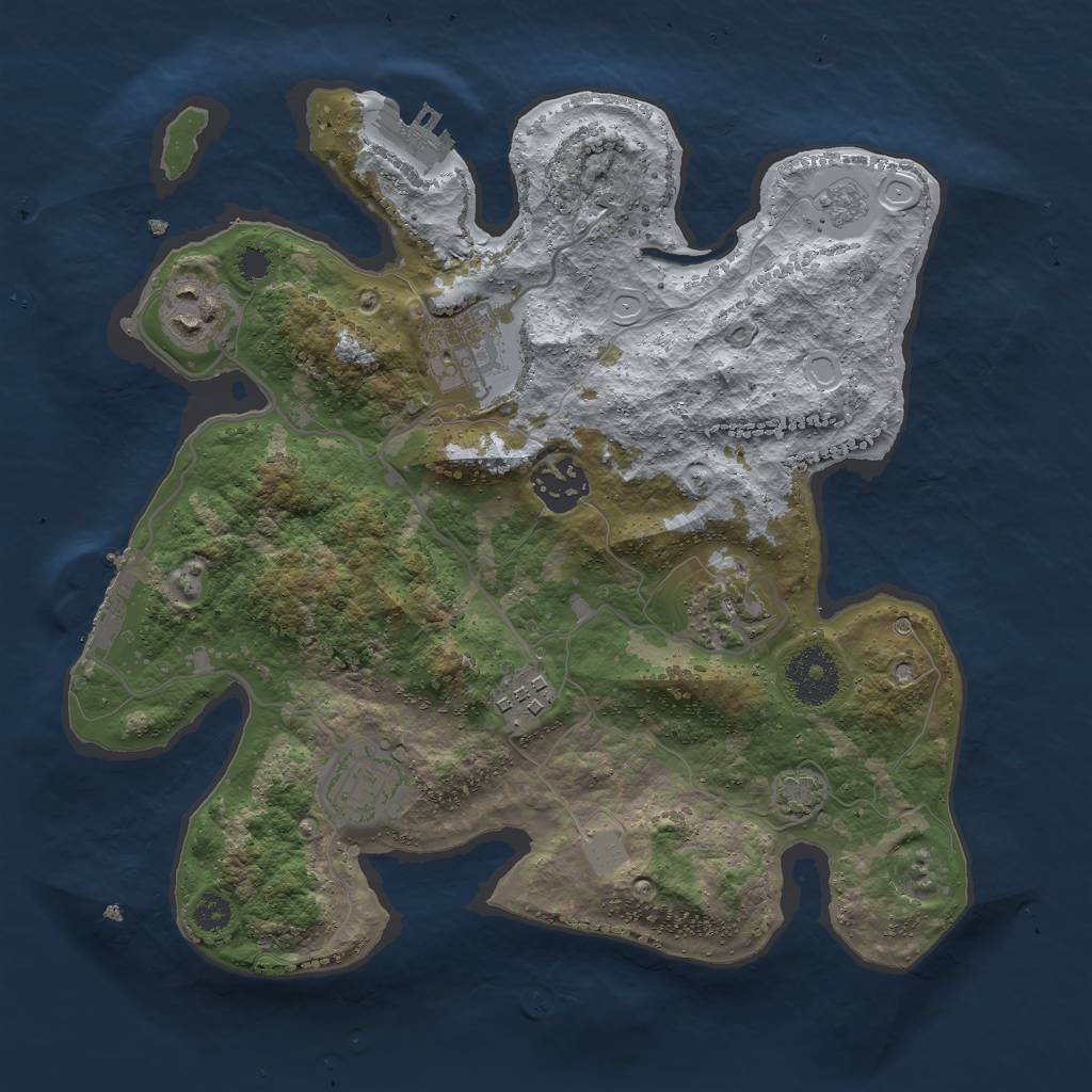 Rust Map: Procedural Map, Size: 3000, Seed: 1506698528, 13 Monuments