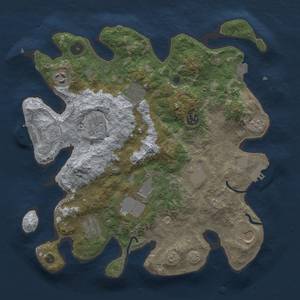 Thumbnail Rust Map: Procedural Map, Size: 3500, Seed: 458334244, 17 Monuments