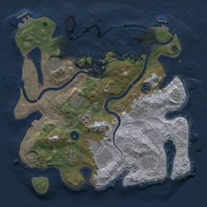Thumbnail Rust Map: Procedural Map, Size: 3500, Seed: 1563048760, 15 Monuments