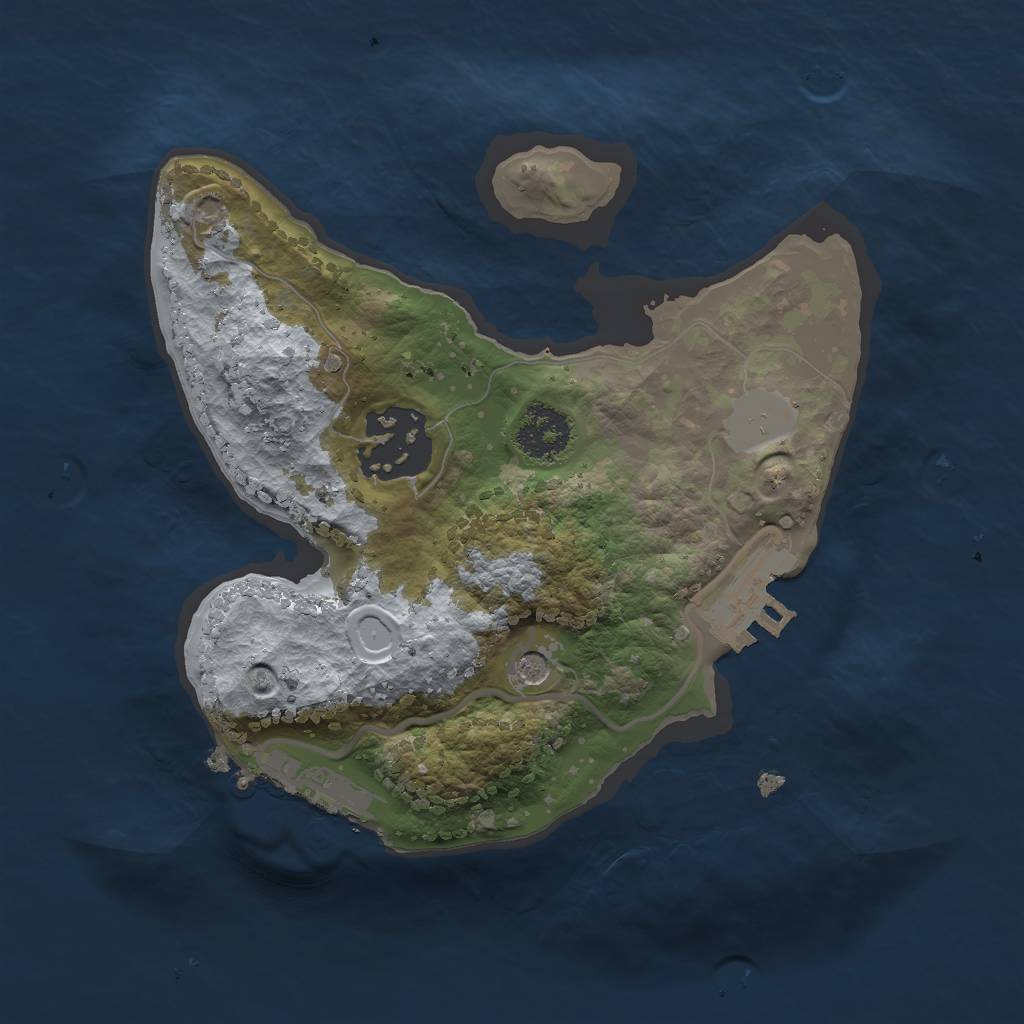 Rust Map: Procedural Map, Size: 2000, Seed: 203662488, 7 Monuments