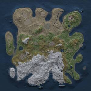 Thumbnail Rust Map: Procedural Map, Size: 3500, Seed: 2127, 13 Monuments