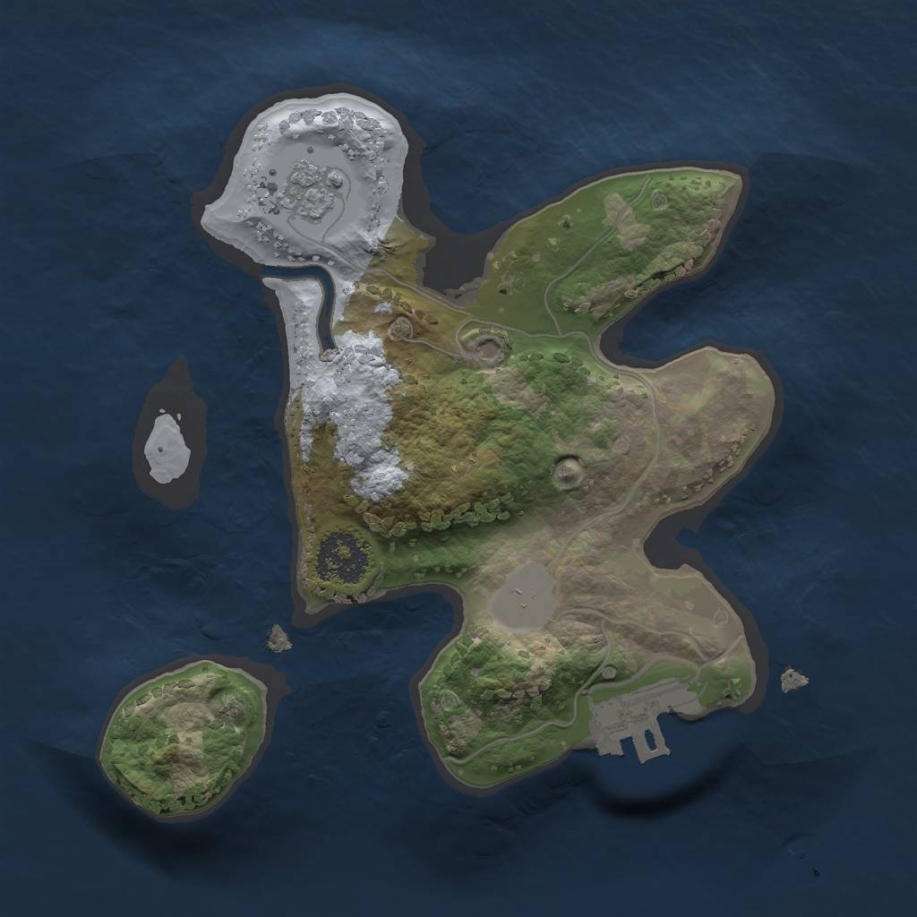 Rust Map: Procedural Map, Size: 1800, Seed: 37631, 7 Monuments