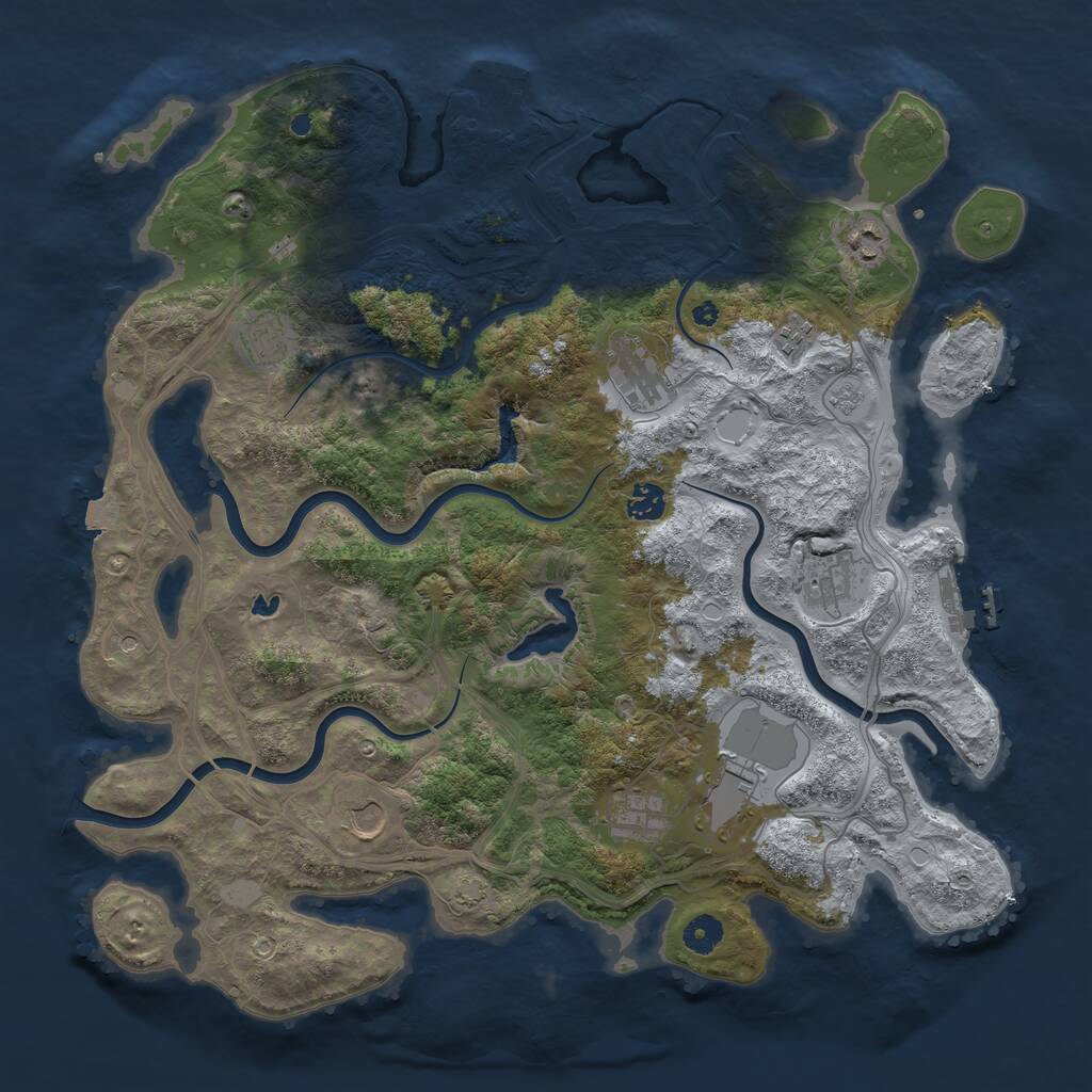 Rust Map: Procedural Map, Size: 4250, Seed: 540080002, 15 Monuments