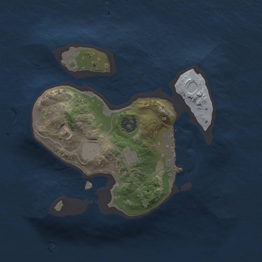 Rust Map: Procedural Map, Size: 1619, Seed: 214748, 5 Monuments