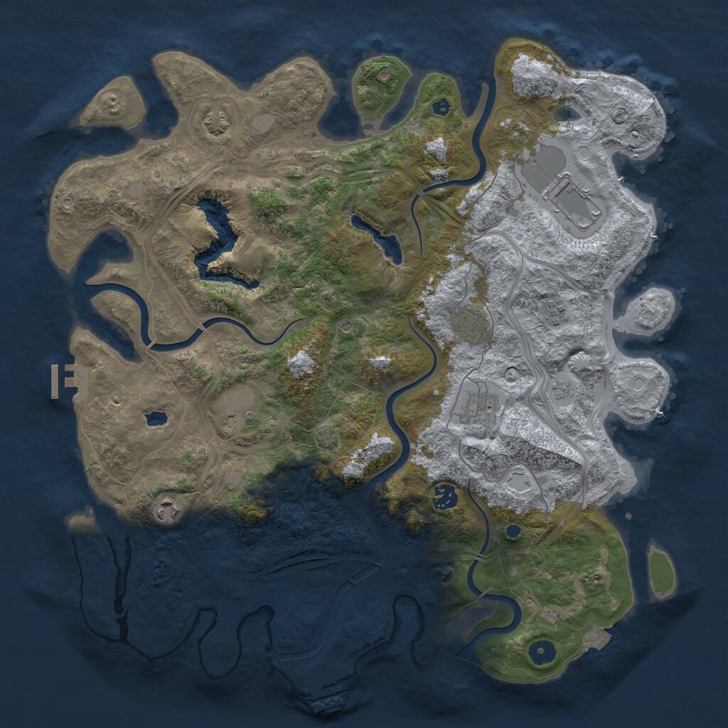 Rust Map: Procedural Map, Size: 4250, Seed: 847965863, 13 Monuments