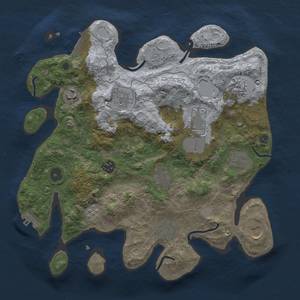 Thumbnail Rust Map: Procedural Map, Size: 3500, Seed: 348215866, 19 Monuments