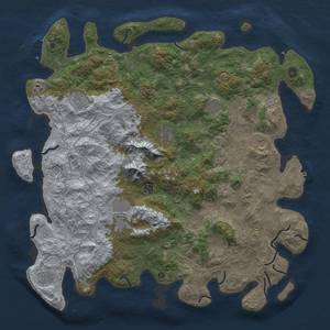 Thumbnail Rust Map: Procedural Map, Size: 5000, Seed: 1000, 19 Monuments