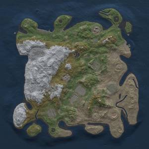 Thumbnail Rust Map: Procedural Map, Size: 3700, Seed: 1510305053, 16 Monuments