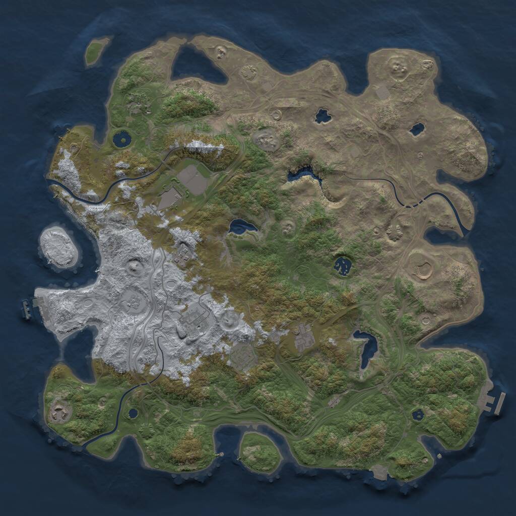 Rust Map: Procedural Map, Size: 4500, Seed: 1568478730, 15 Monuments