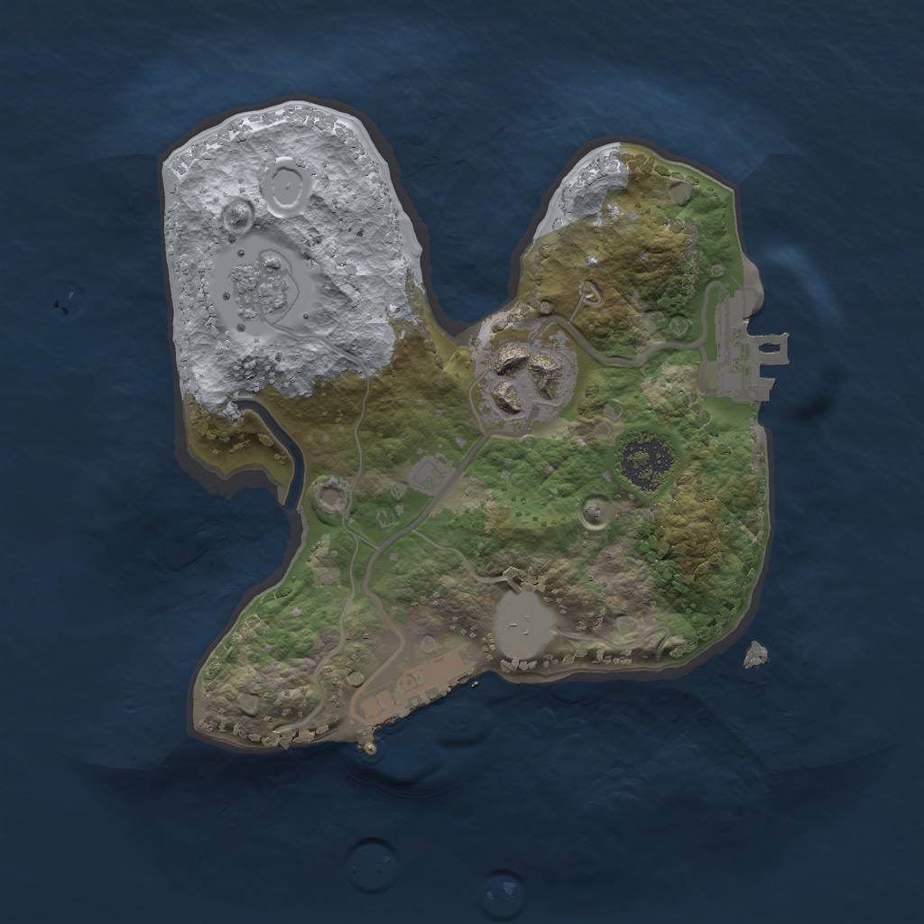 Rust Map: Procedural Map, Size: 1800, Seed: 1336, 7 Monuments