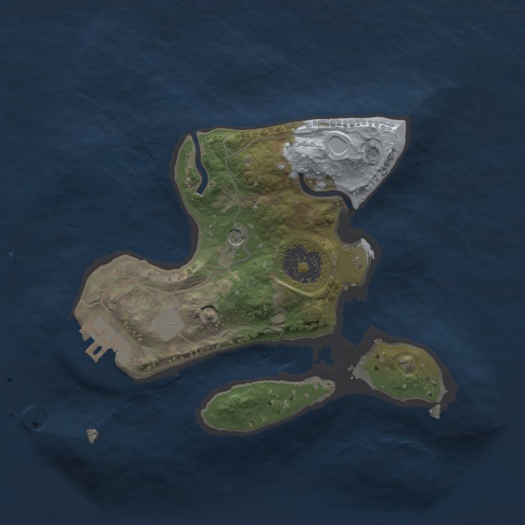 Rust Map: Procedural Map, Size: 2000, Seed: 1913081487, 7 Monuments