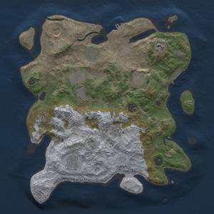 Thumbnail Rust Map: Procedural Map, Size: 3500, Seed: 44366902, 18 Monuments