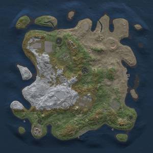 Thumbnail Rust Map: Procedural Map, Size: 3500, Seed: 419341206, 17 Monuments