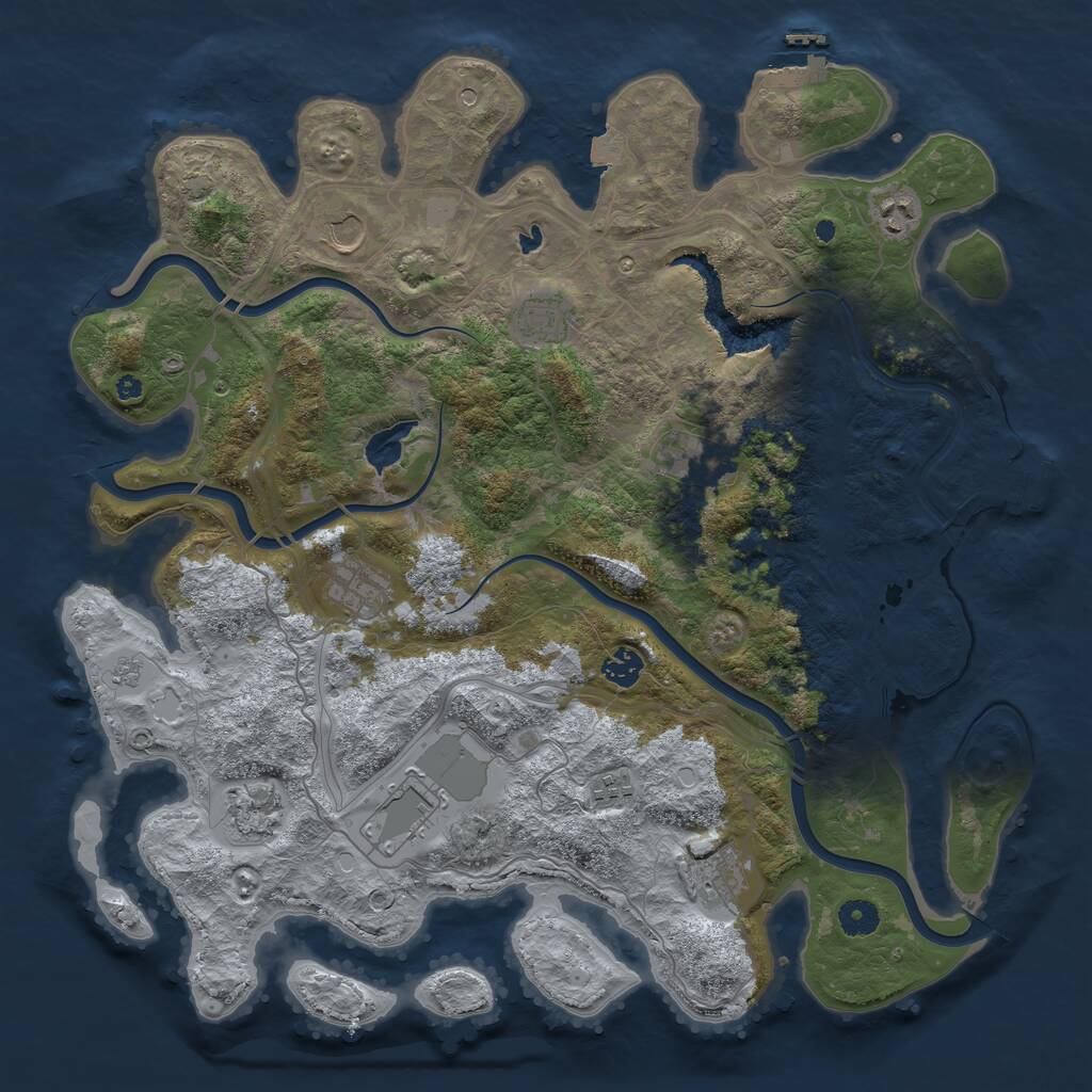 Rust Map: Procedural Map, Size: 4250, Seed: 252, 16 Monuments