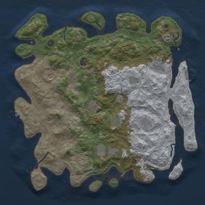 Thumbnail Rust Map: Procedural Map, Size: 4500, Seed: 1977, 20 Monuments