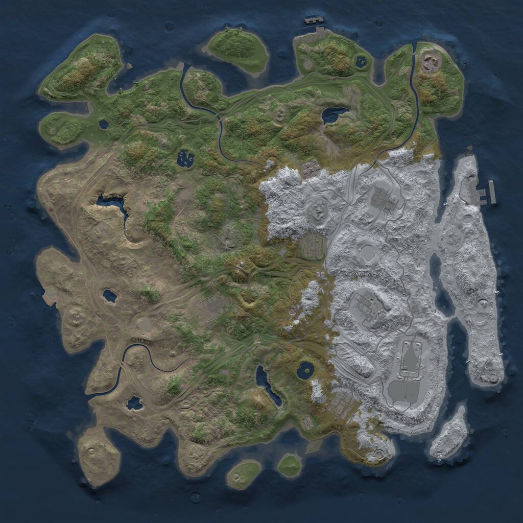 Rust Map: Procedural Map, Size: 4500, Seed: 1977, 15 Monuments