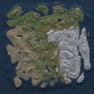 Thumbnail Rust Map: Procedural Map, Size: 4500, Seed: 1977, 15 Monuments