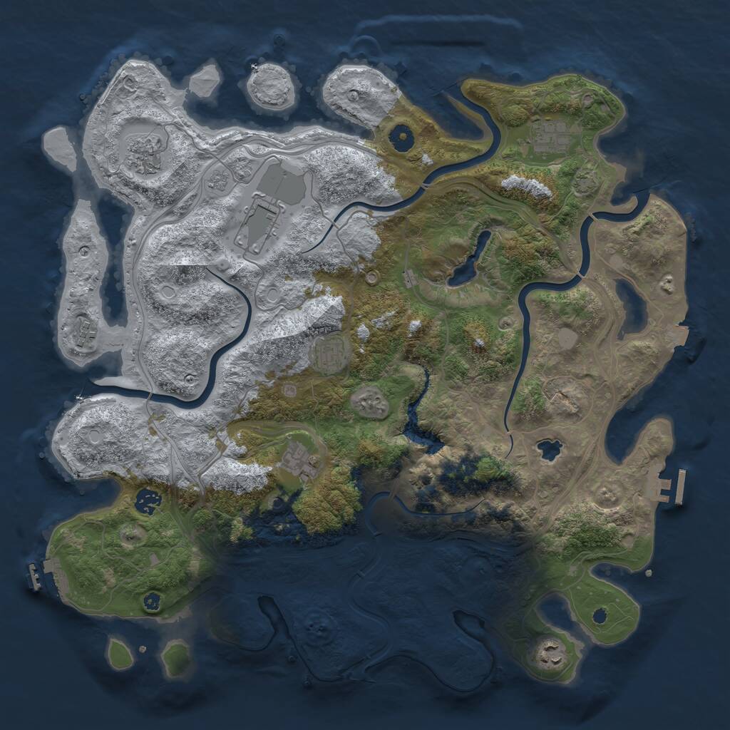 Rust Map: Procedural Map, Size: 4250, Seed: 1588622135, 14 Monuments