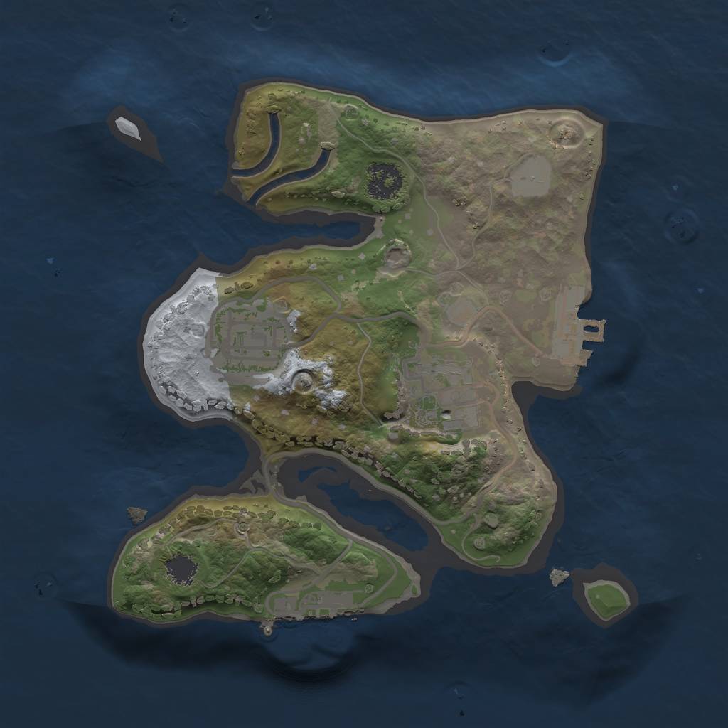 Rust Map: Procedural Map, Size: 2000, Seed: 674610, 9 Monuments