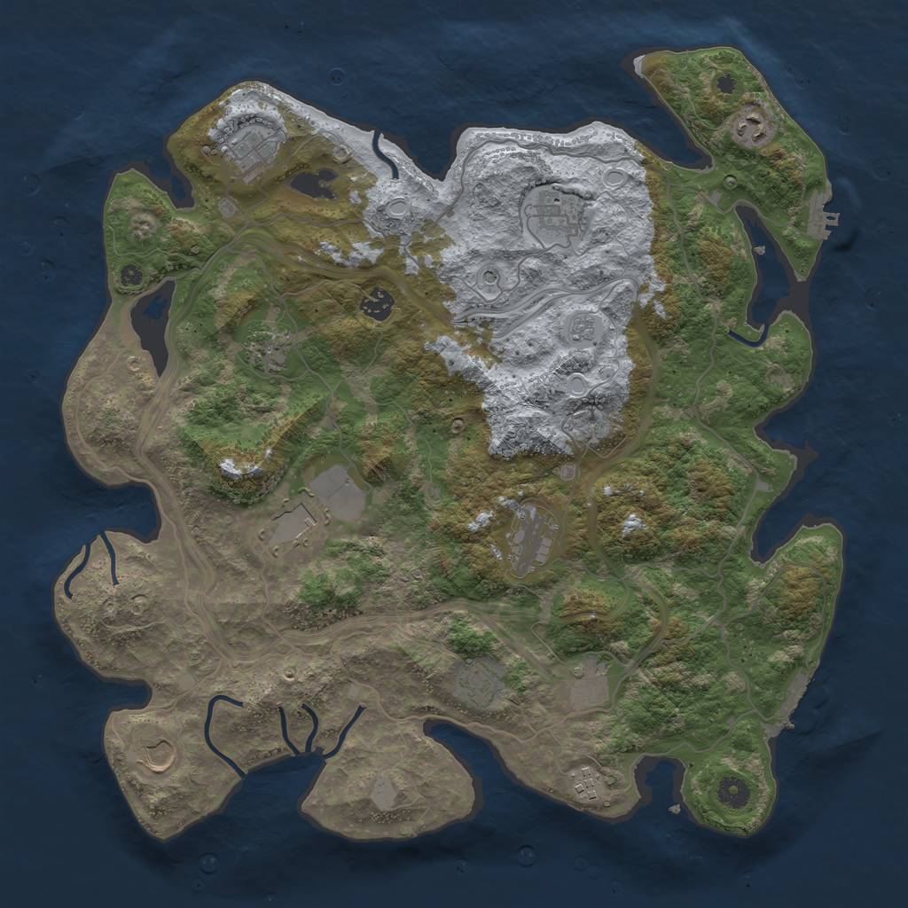 Rust Map: Procedural Map, Size: 4250, Seed: 1679472343, 20 Monuments
