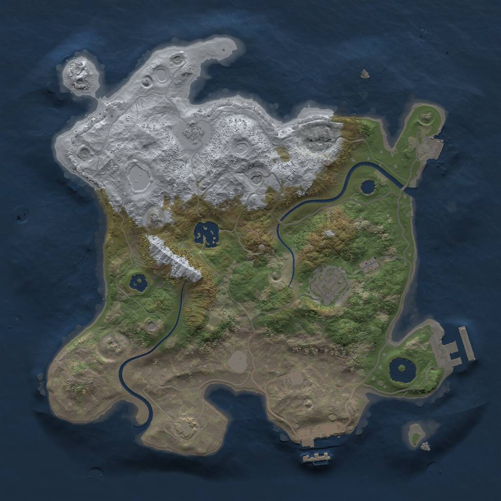 Rust Map: Procedural Map, Size: 2850, Seed: 367840054, 8 Monuments