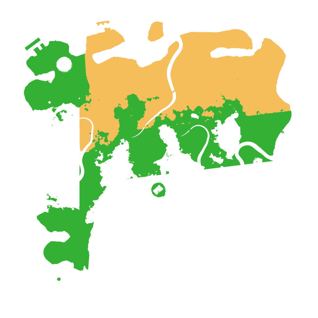 Biome Rust Map: Procedural Map, Size: 3700, Seed: 666999666