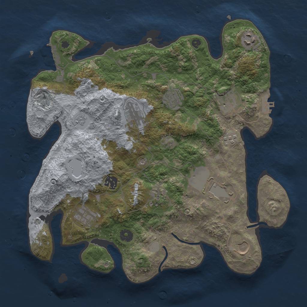 Rust Map: Procedural Map, Size: 3500, Seed: 19222920, 19 Monuments