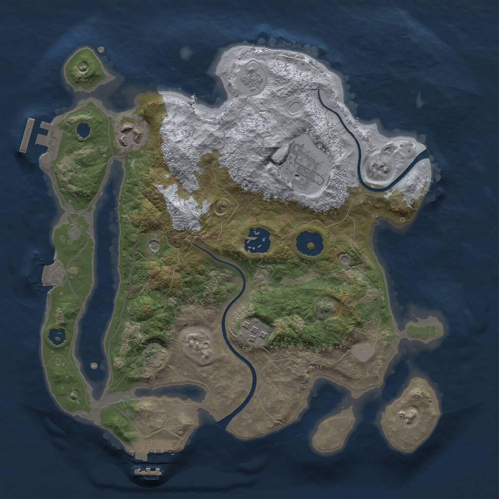 Rust Map: Procedural Map, Size: 2850, Seed: 604, 10 Monuments