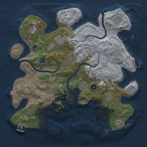 Thumbnail Rust Map: Procedural Map, Size: 3800, Seed: 92532011, 16 Monuments