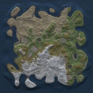 Thumbnail Rust Map: Procedural Map, Size: 3750, Seed: 1199589985, 19 Monuments