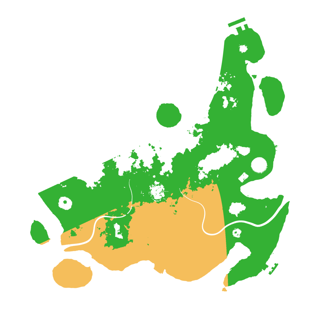 Biome Rust Map: Procedural Map, Size: 3500, Seed: 2050854108
