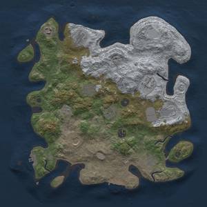 Thumbnail Rust Map: Procedural Map, Size: 3700, Seed: 504325011, 19 Monuments