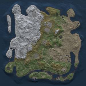 Thumbnail Rust Map: Procedural Map, Size: 4000, Seed: 460040310, 19 Monuments