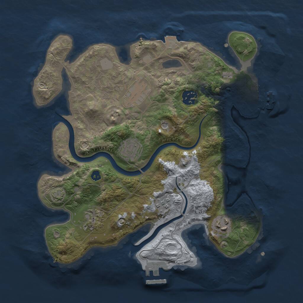 Rust Map: Procedural Map, Size: 3000, Seed: 1901, 11 Monuments