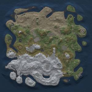 Thumbnail Rust Map: Procedural Map, Size: 4250, Seed: 45308008, 17 Monuments