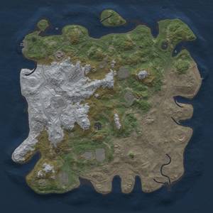 Thumbnail Rust Map: Procedural Map, Size: 4300, Seed: 1133095029, 20 Monuments