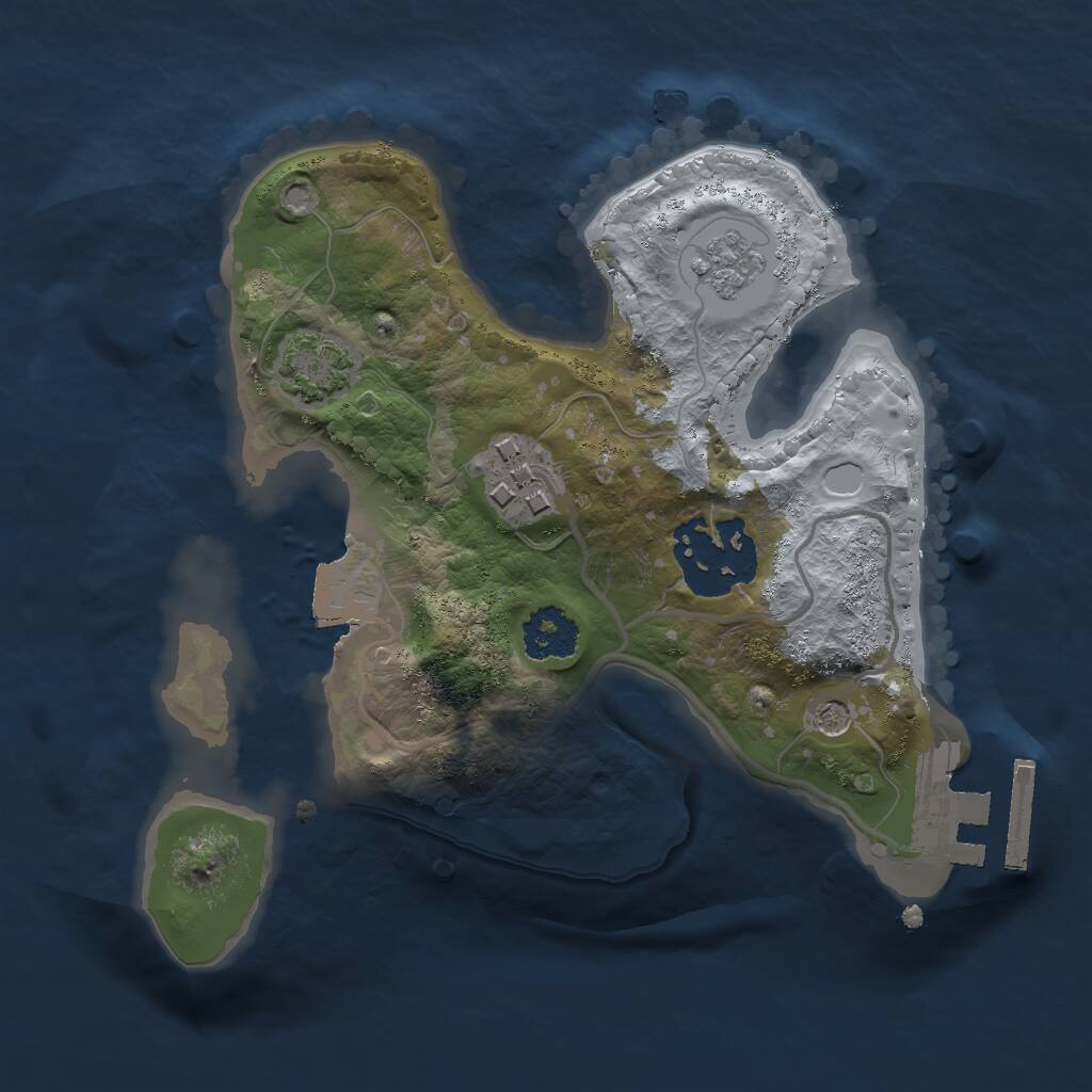 Rust Map: Procedural Map, Size: 2000, Seed: 183065851, 7 Monuments