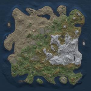 Thumbnail Rust Map: Procedural Map, Size: 4250, Seed: 911110, 18 Monuments