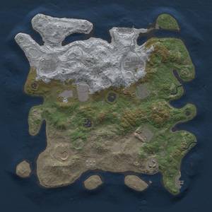 Thumbnail Rust Map: Procedural Map, Size: 3500, Seed: 810973026, 18 Monuments