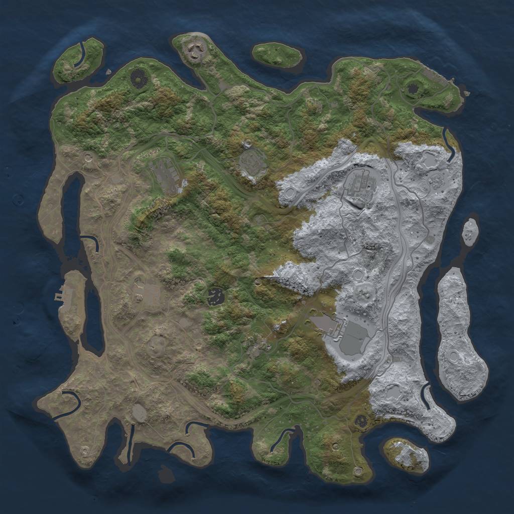 Rust Map: Procedural Map, Size: 4250, Seed: 730067508, 15 Monuments