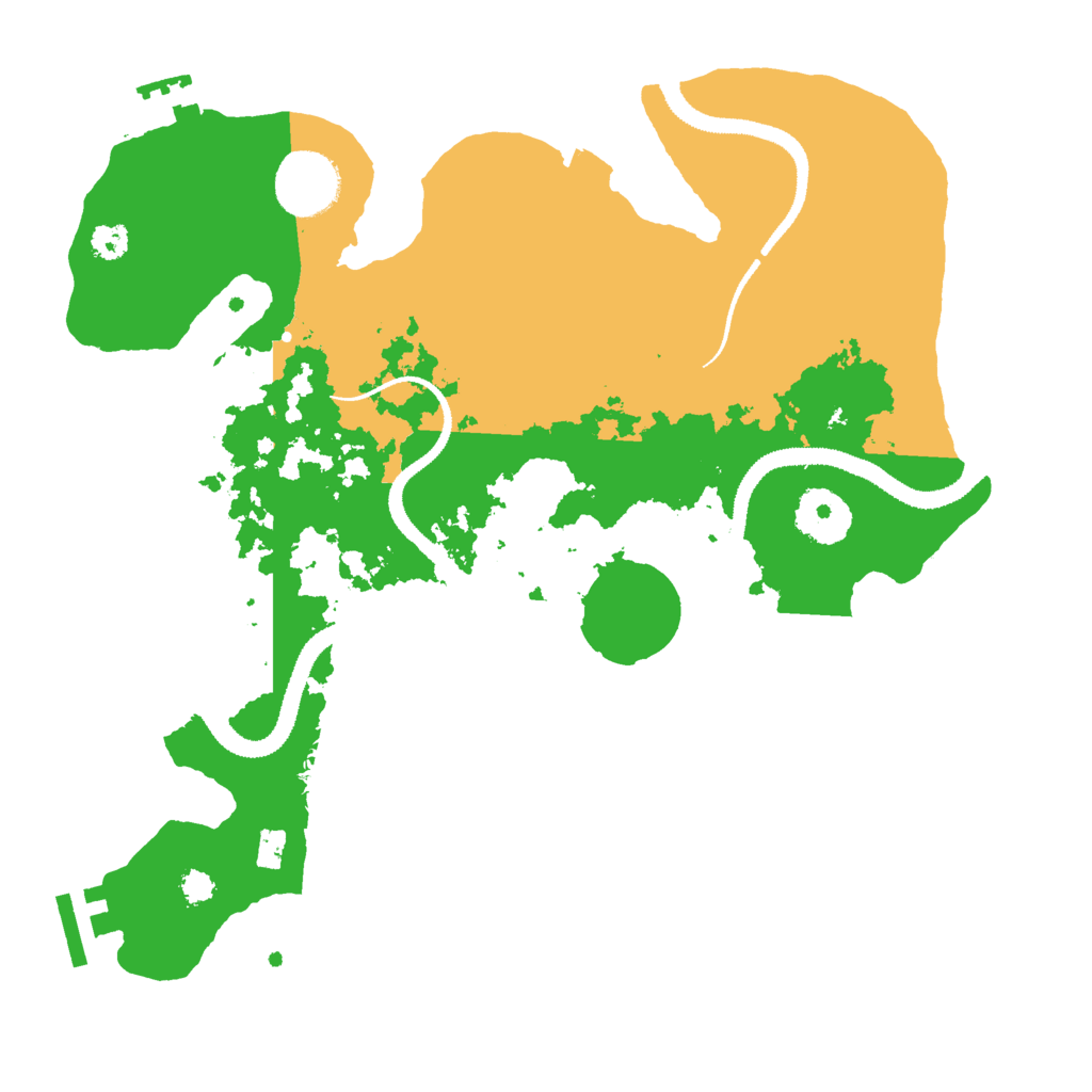 Biome Rust Map: Procedural Map, Size: 3000, Seed: 43213