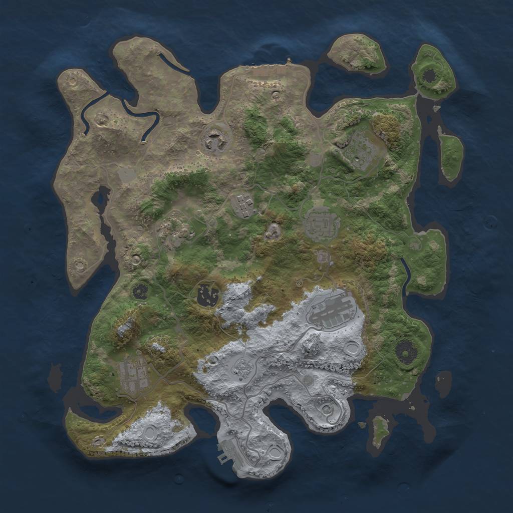 Rust Map: Procedural Map, Size: 3400, Seed: 764, 15 Monuments