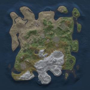 Thumbnail Rust Map: Procedural Map, Size: 3400, Seed: 764, 15 Monuments