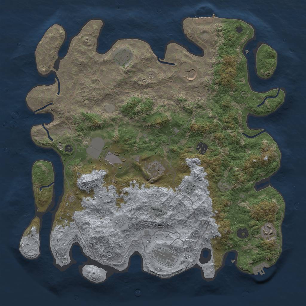 Rust Map: Procedural Map, Size: 4000, Seed: 1600204468, 15 Monuments