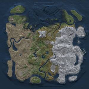 Thumbnail Rust Map: Procedural Map, Size: 4250, Seed: 998021, 17 Monuments