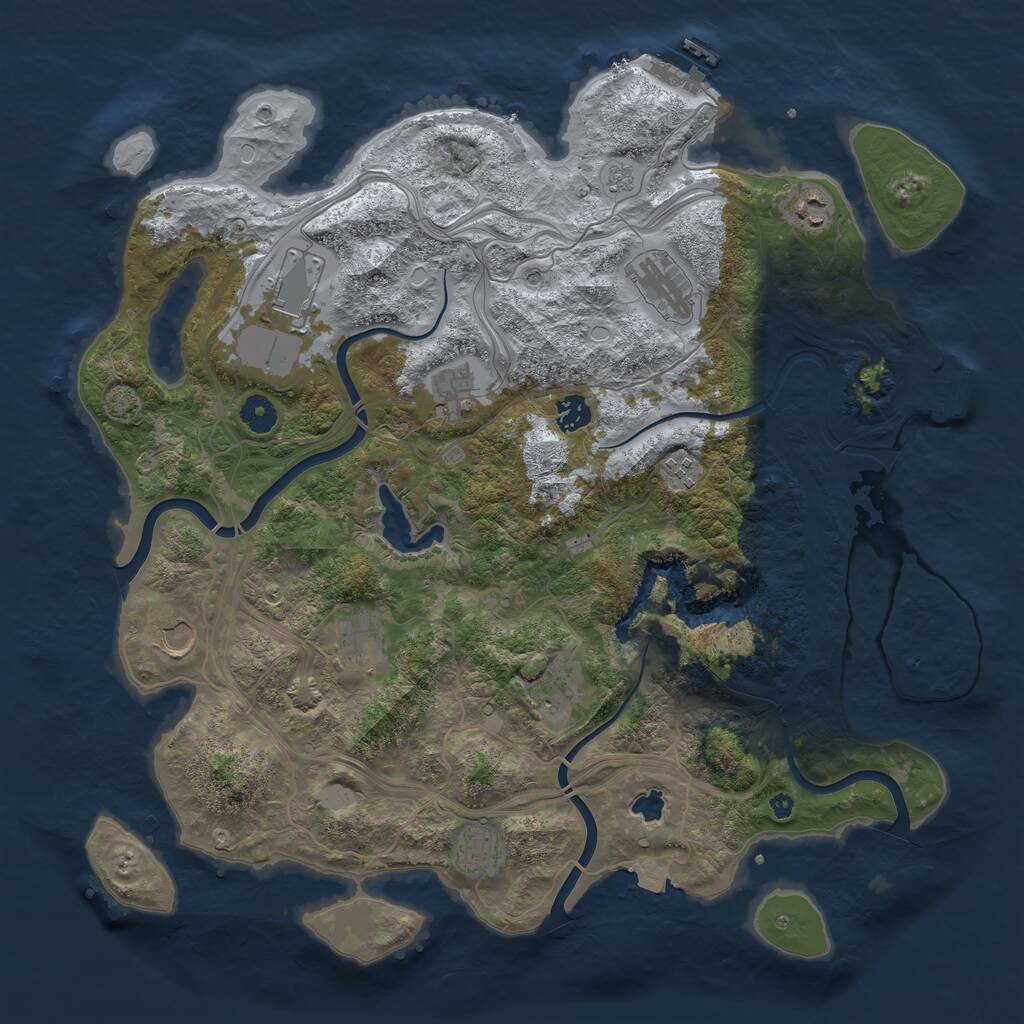 Rust Map: Procedural Map, Size: 4250, Seed: 1770596193, 16 Monuments