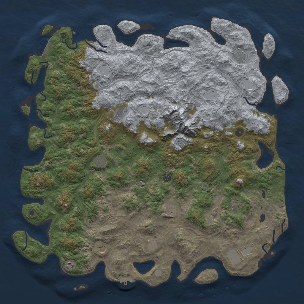 Rust Map: Procedural Map, Size: 5500, Seed: 260404126, 20 Monuments