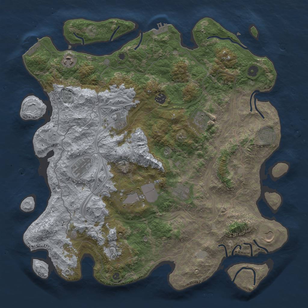 Rust Map: Procedural Map, Size: 4250, Seed: 1581734819, 18 Monuments